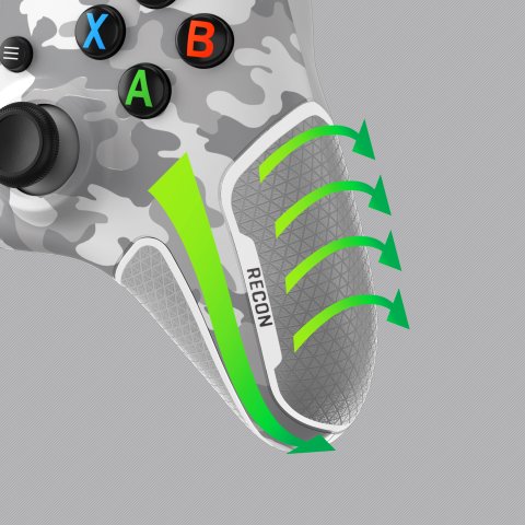 turtle beach recon  arctic camo controller detail image 6 ergonomic cooling grips